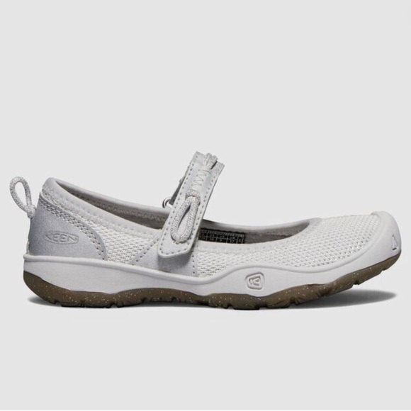 Keen Other - Keen Moxie Mary Jane Ballet Flat Shoes Silver Gray White Size 4